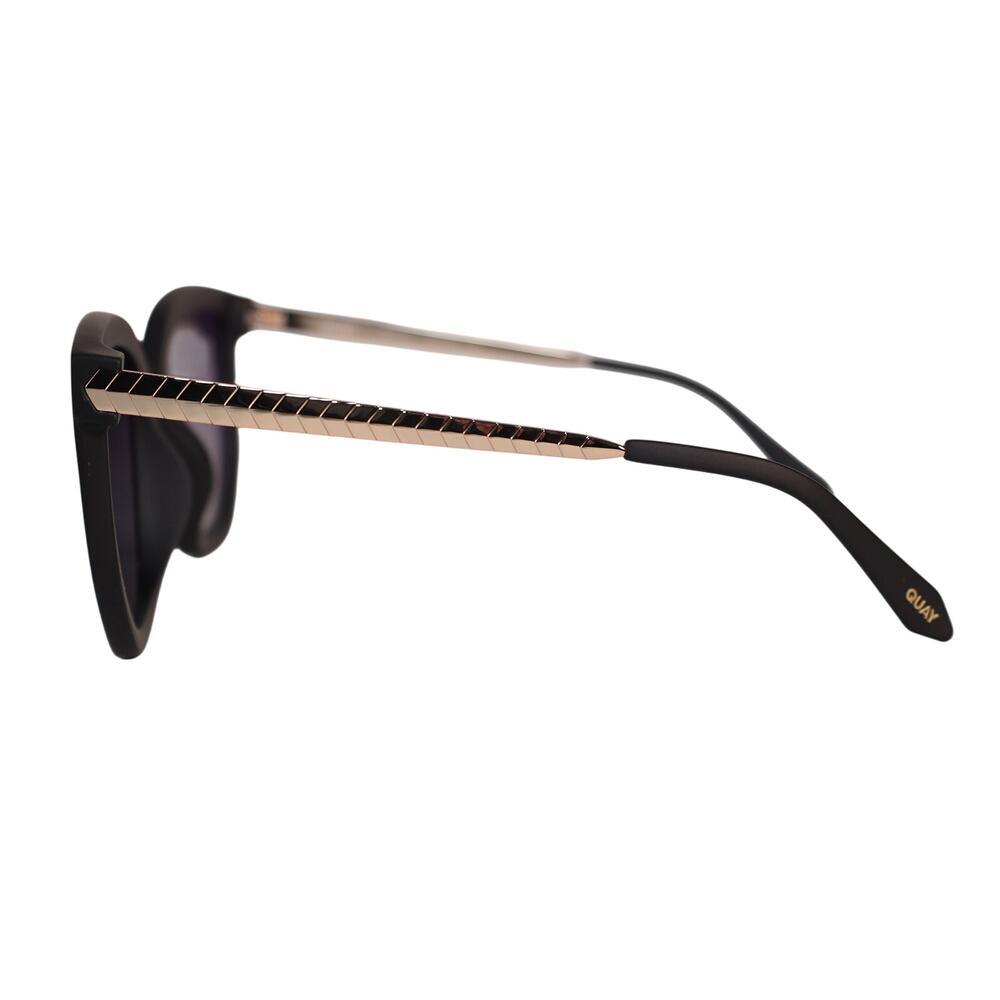 Quay Australia COFFEE RUN Polarized Round Womens Sunglasses - Black/Smoke - NWT - Picture 4 of 11